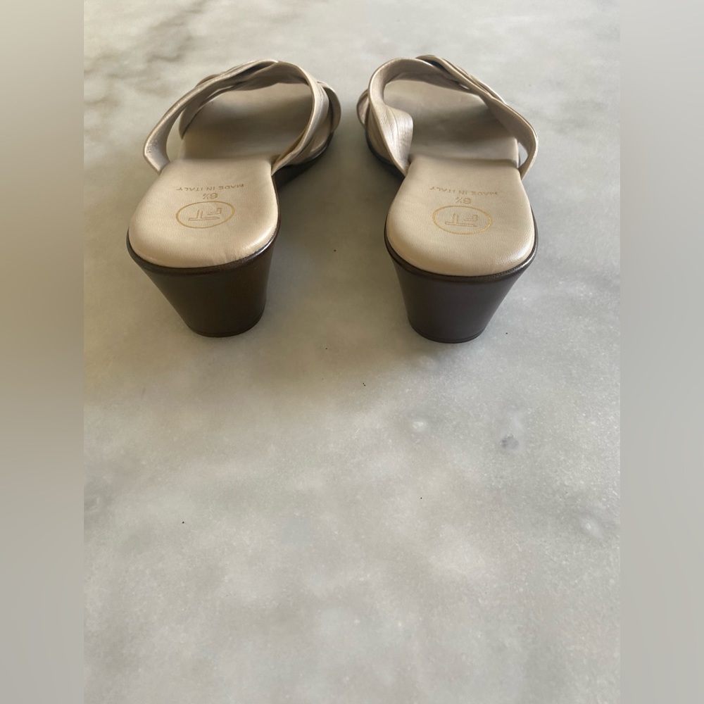 New! FIFTY TOPS Women’s Dressy Formal Wedge Sandal Peep Toe Heel 6.5 - Picture 2 of 7